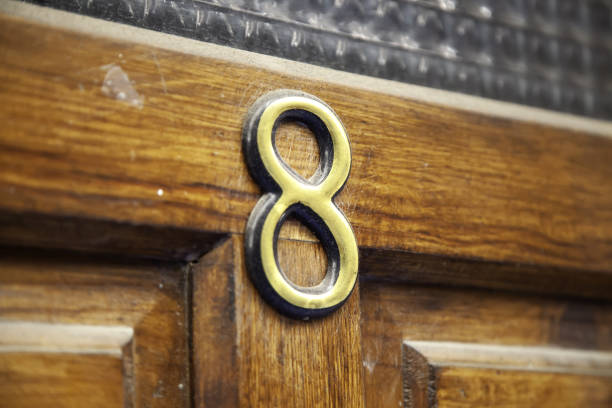 istock Number eight on door 1226235874
