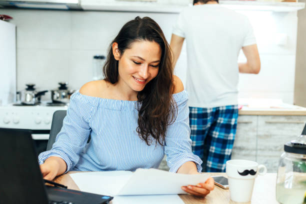 istock Relaxing, modern young woman at home 1226235929
