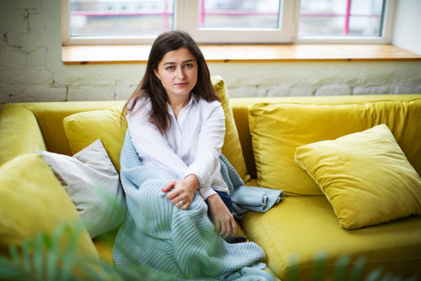 istock Young woman Portrait at home 1226236503