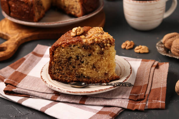 istock American homemade nutty cake is located on a dark background 1226237480