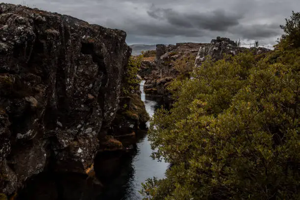 Photo of Oceanic plates splitting in Iceland