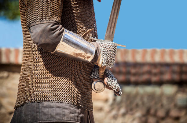 istock Reconquest warrior covered  with chain mail gloves 1226242367