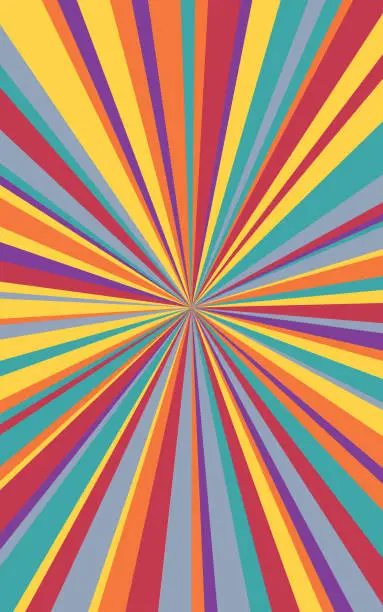 Vector illustration of Colorful Blast Lines Abstract Vertical Background