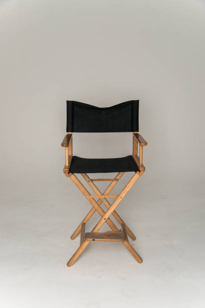 istock director's chair on a white cyclorama. 1226243027