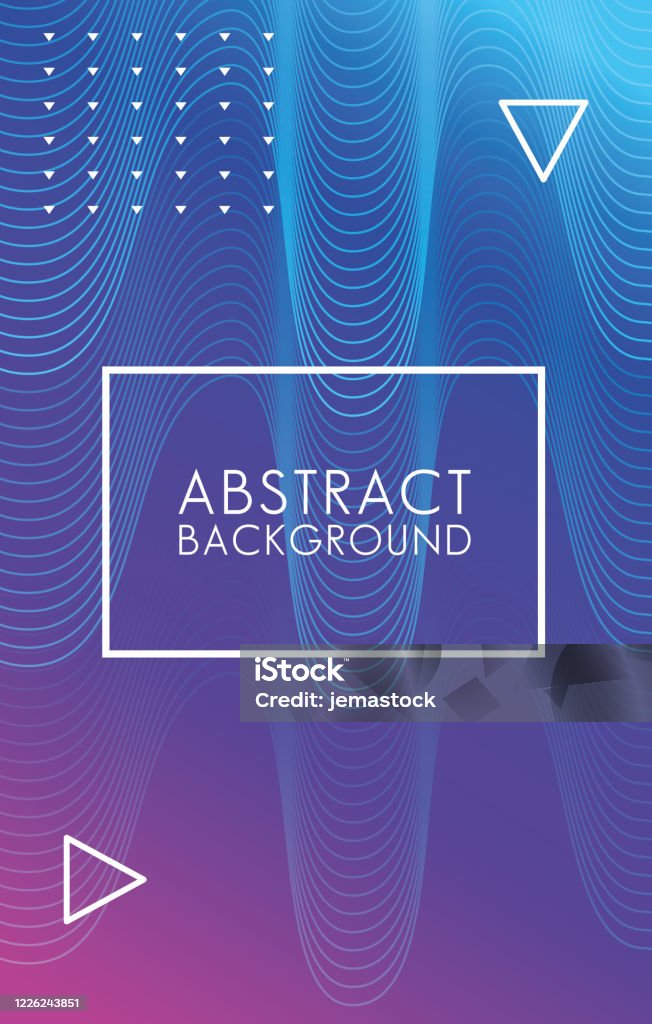 Rectangle Frame In Colorful Abstract Background Stock Illustration ...