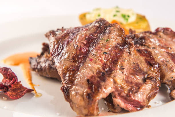 istock Iberian pork feather loin with baked potato 1226243978