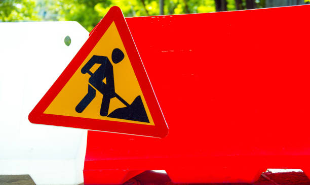 istock Traffic signs on a white-red background 1226245590