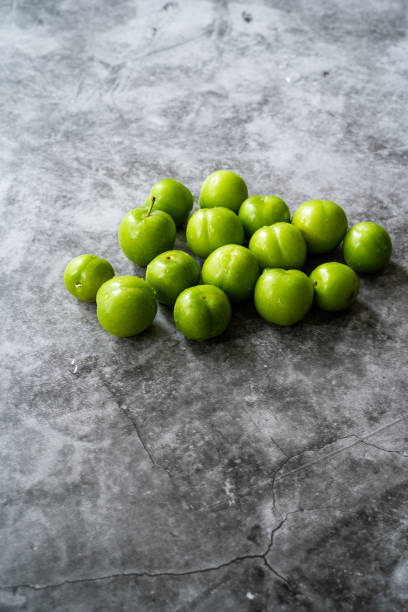 istock Raw Organic Sour Green Plums Ready to Eat. 1226245884