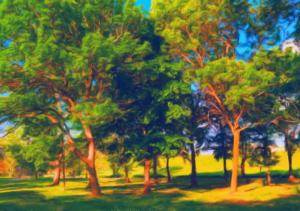 istock Oil landscape painting 1226247470