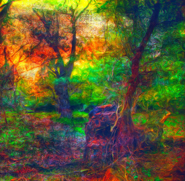 istock Oil landscape painting 1226247492