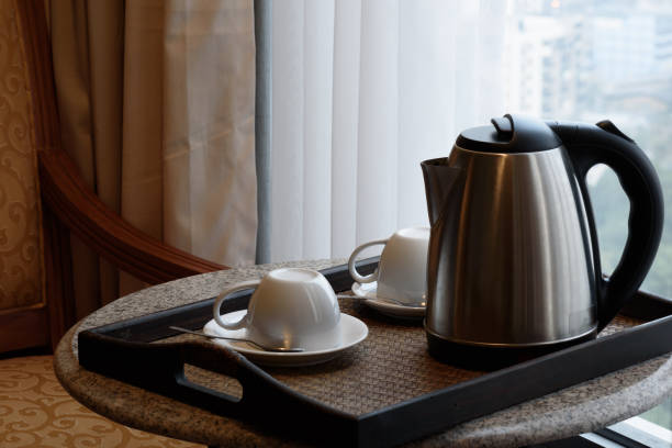 Kettle and tea cup in the living room