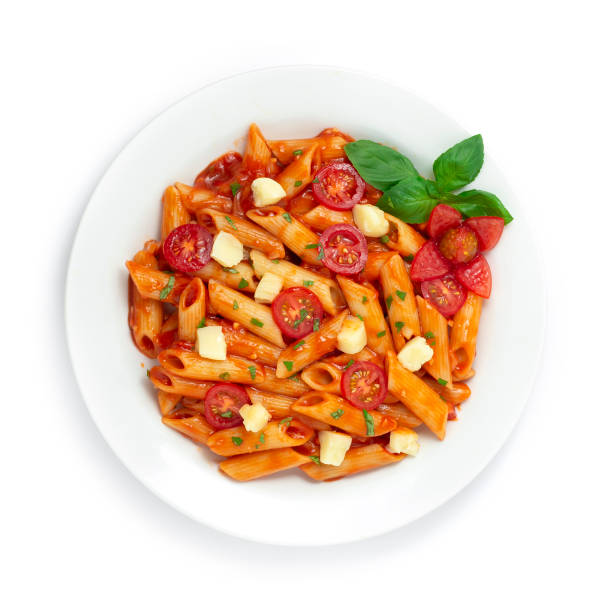 istock Pasta Tomato Sauce Penne shape with Cheese Served as Breakfast, side dish or Maincorse goodtasty delicious European Food Italian Traditional 1226257864