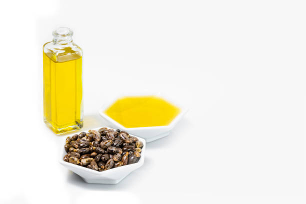 istock castor oil and grains in bow 1226270609