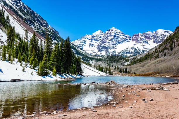 istock Maroon Bells lake in Spring scenic destination in Colorado 1226272762