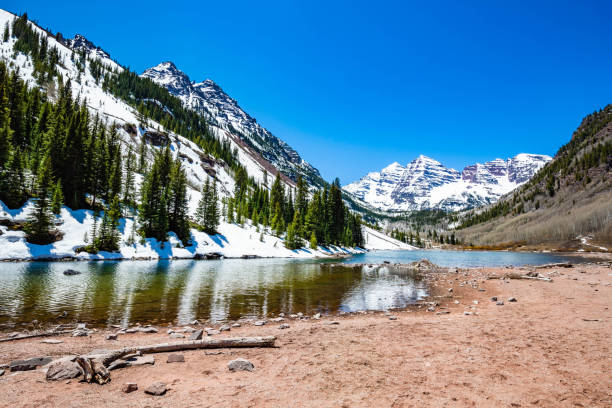 istock Maroon Bells lake in Spring scenic destination in Colorado 1226272773