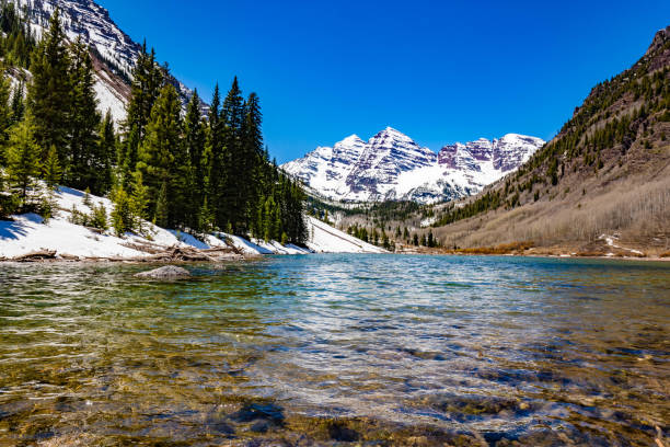 istock Maroon Bells lake in Spring scenic destination in Colorado 1226273295