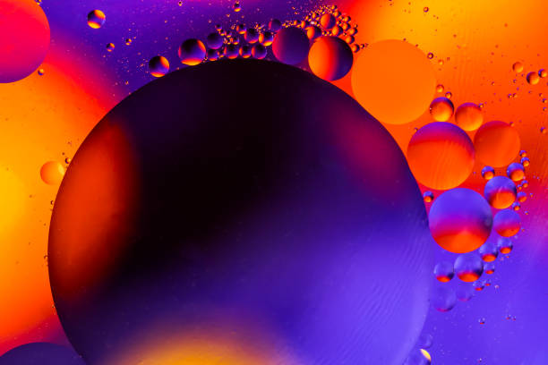 istock Biology, physics or chemistry abstract background. Space or planets universe cosmic pattern. Abstract molecule atom structure. Water bubbles. Macro shot of air or molecule. 1226277879