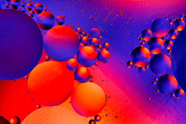 istock Biology, physics or chemistry abstract background. Space or planets universe cosmic pattern. Abstract molecule atom structure. Water bubbles. Macro shot of air or molecule. 1226277886