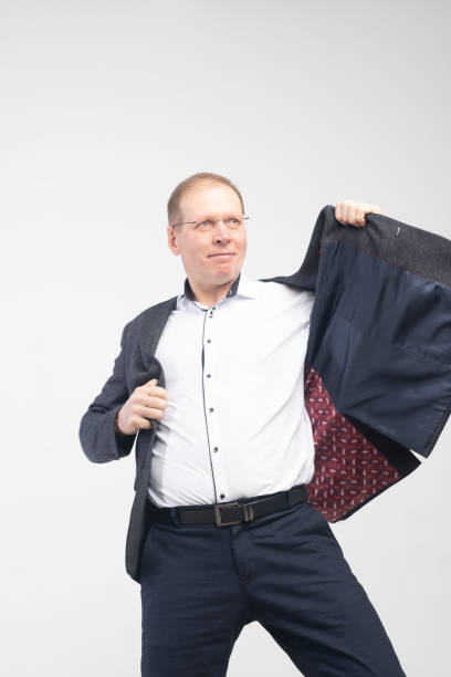 istock Funny happy successful businessman dancing on white background 1226278036