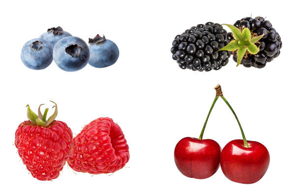 istock Collage berries isolated on white background with clipping path 1226283222