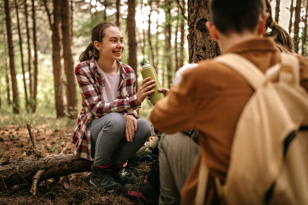 istock Family spending leisure time in forest 1226284147