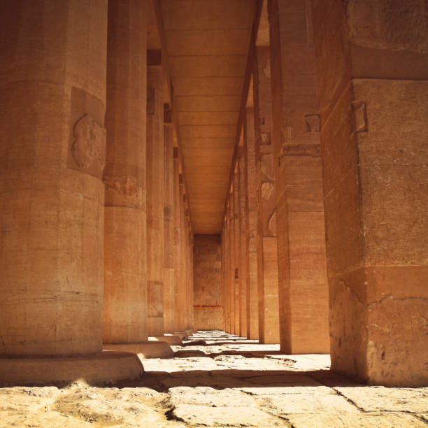 Colonnade at the Mortuary Temple of Hatshepsut in Deir el-Bahari, Egypt Colonnade at the Mortuary Temple of Hatshepsut in Deir el-Bahari, Egypt. el bahari stock pictures, royalty-free photos & images