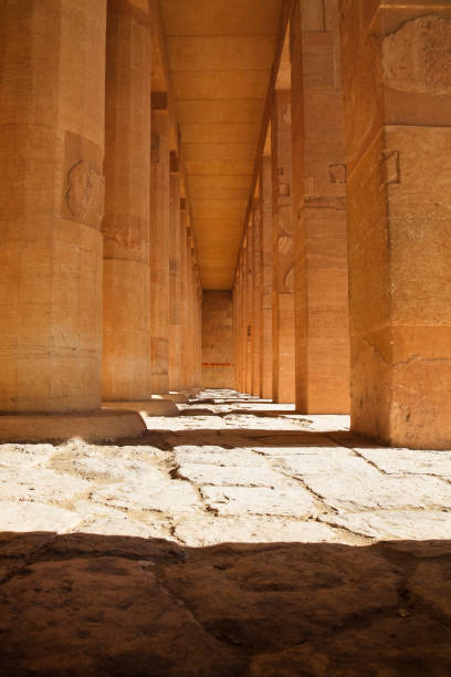 Colonnade at the Mortuary Temple of Hatshepsut in Deir el-Bahari, Egypt Colonnade at the Mortuary Temple of Hatshepsut in Deir el-Bahari, Egypt. el bahari stock pictures, royalty-free photos & images