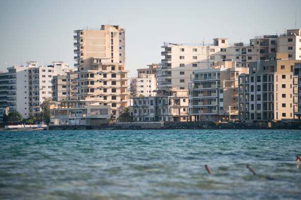 Varosha abandoned southern quarter of Cyprus city of Famagusta Varosha abandoned southern quarter of Cyprus city of Famagusta kyrenia photos stock pictures, royalty-free photos & images