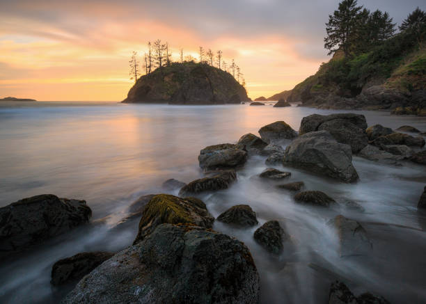 istock Sunset at a Rocky Beach, Northern California Coast 1226292070