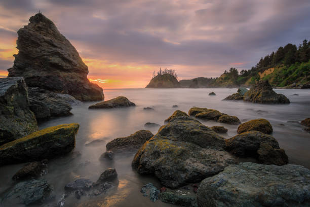istock Sunset at a Rocky Beach, Northern California Coast 1226293052