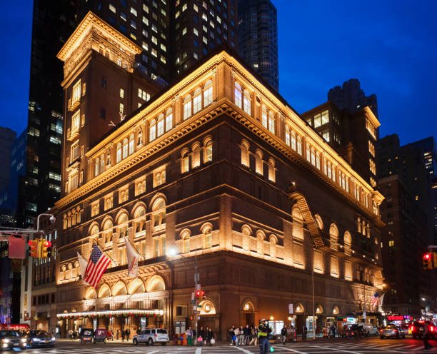 Carnegie Hall Evening New York City stock photo