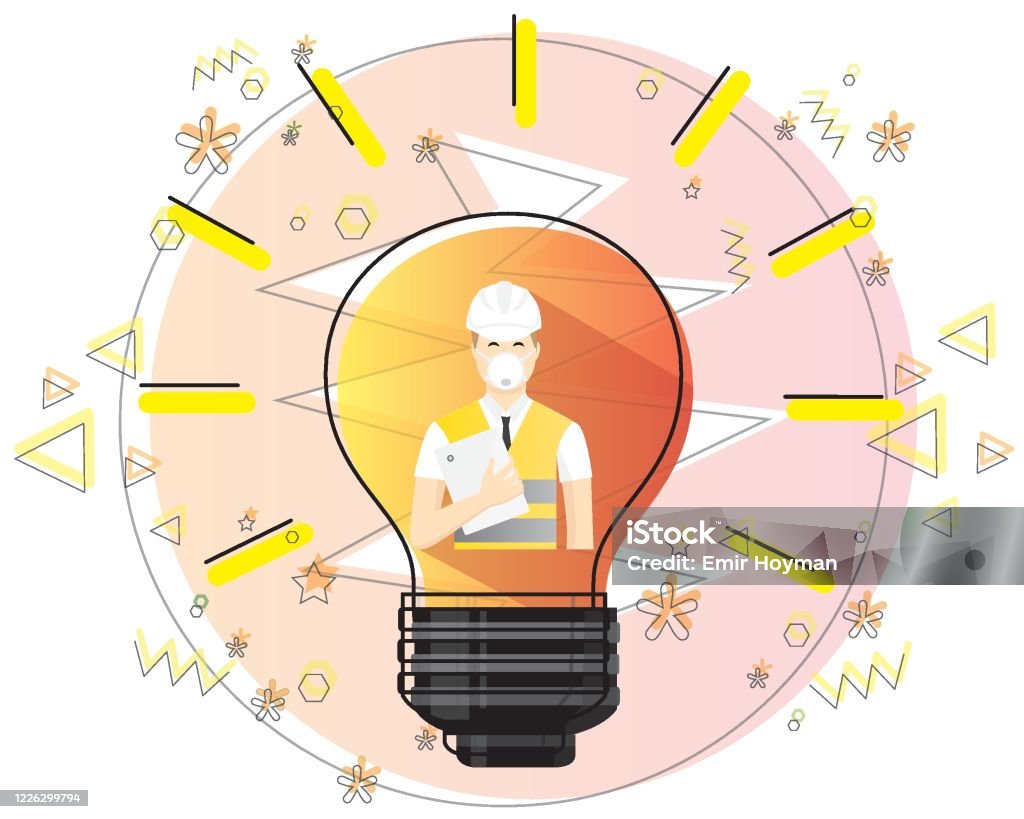 Model Engineering Idea Vector Engineering Creative Idea Concept Flat Vector Stock Illustration ...