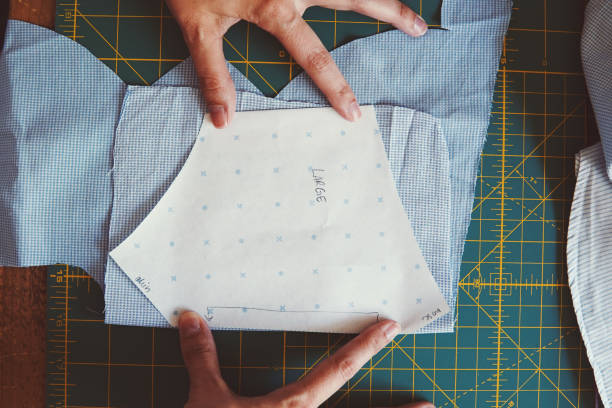 istock Sewing face masks, with amazing Japanese fabric. Indoor lockdown activity 1226301570