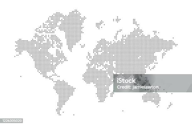Carte Du Monde Carré Vecteurs libres de droits et plus d'images vectorielles de Planisphère - Planisphère, Carte, Mondial