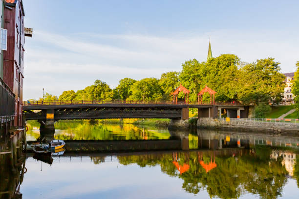istock old red drawbridge in trondheim, norway 1226305788