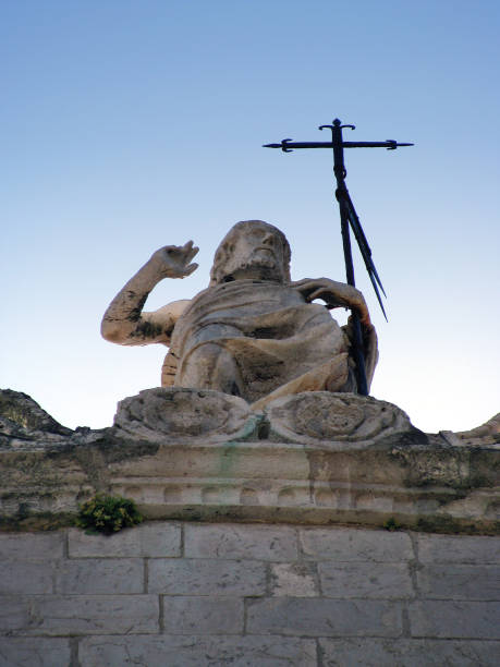 istock Old, weathered statue of Jesus Christ 1226315501