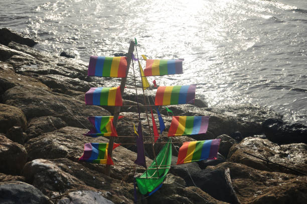istock Creative art and colorful kite sail ship image style 1226318531