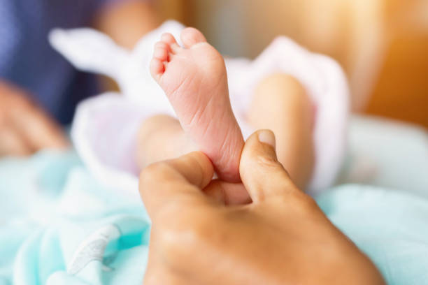 istock Cute asian baby newborn close up 1226321981