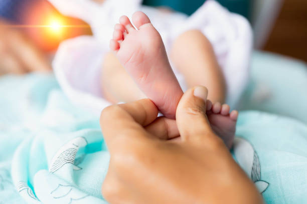 istock Cute asian baby newborn close up 1226321983