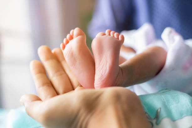 istock Cute asian baby newborn close up 1226321986