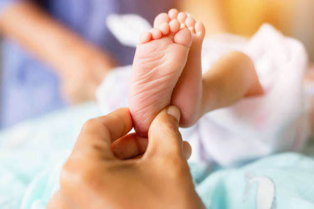 istock Cute asian baby newborn close up 1226321987