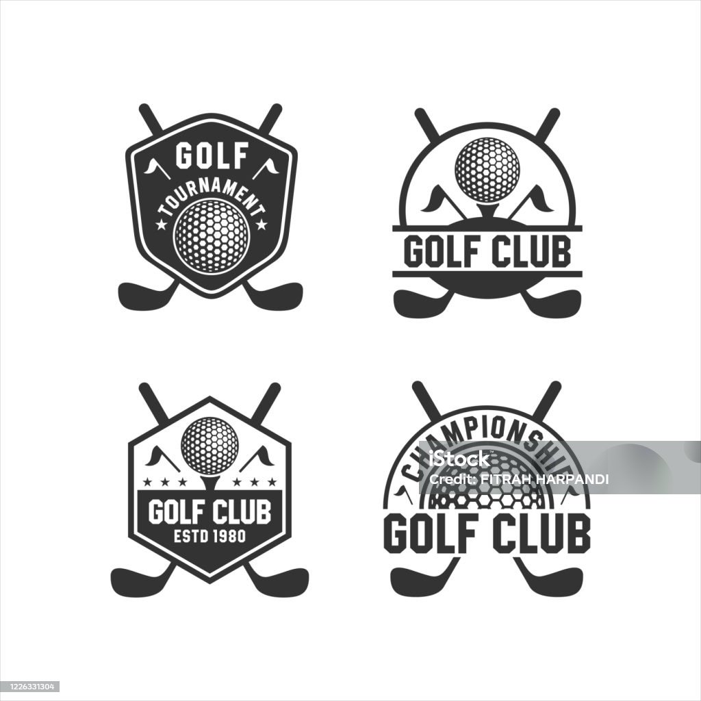 Golf Club Tournament Logos Collections - Royalty-free Golfe arte vetorial