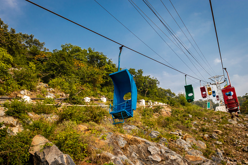 ropeway or cable car electric for mountain quick reach