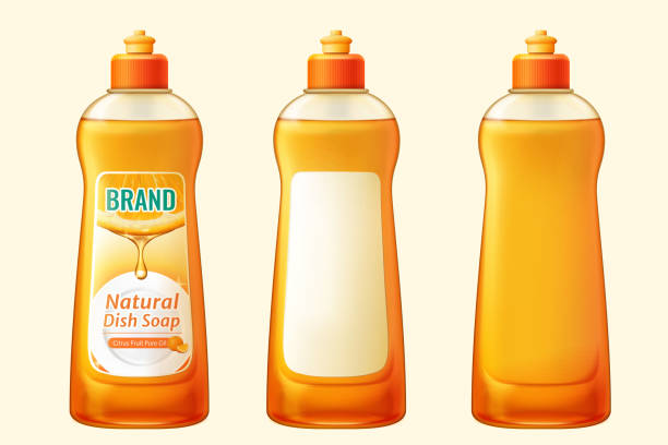 natürliche orange schale seife mockup - abwaschen stock-grafiken, -clipart, -cartoons und -symbole
