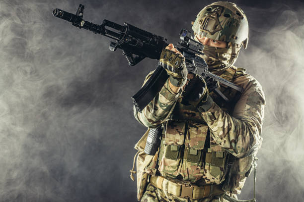 istock young military man in smoke 1226341005