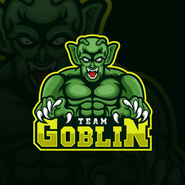 goblin maskotka gamingowe logo esport - goblin valley state park stock illustrations