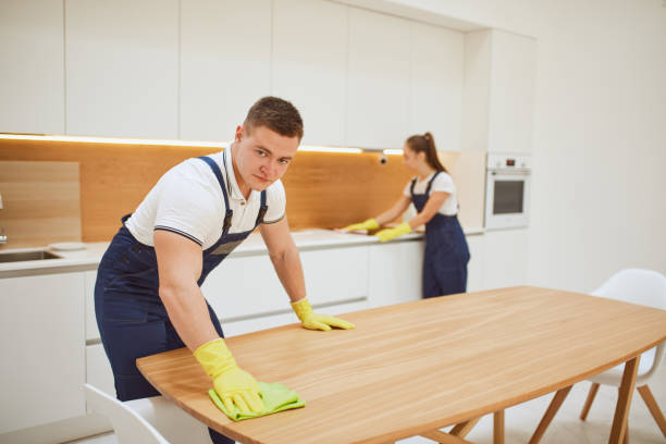 istock Caucasian male janitor cleaning kitchen 1226346640