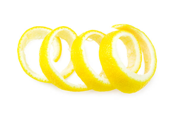 istock fresh lemon peel isolated on white background. healthy food 1226350014