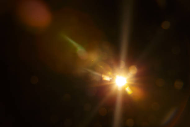 istock Abstract Natural Sun flare on the black 1226355891