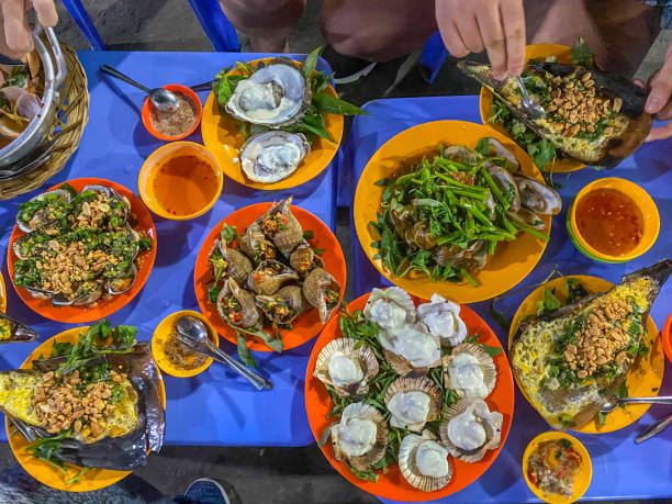 istock Vietnamese snails feast various kinds of snail dishes on table 1226356800